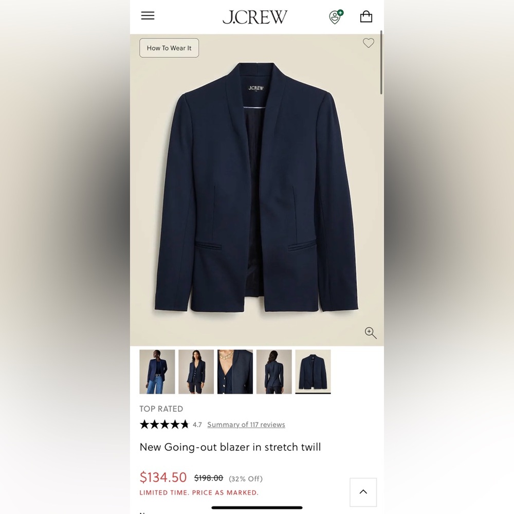 J.Crew Women’s Going Out Blazer - Navy 4P
